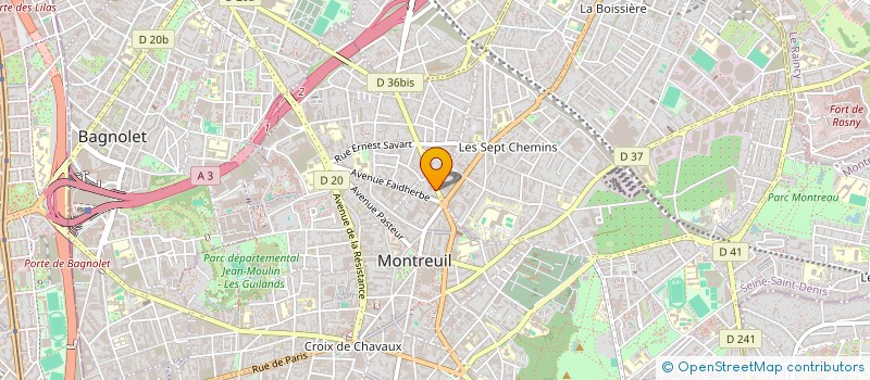 localisation de l'entreprise MADAME ALEXANDRA ANTUNES à MONTREUIL