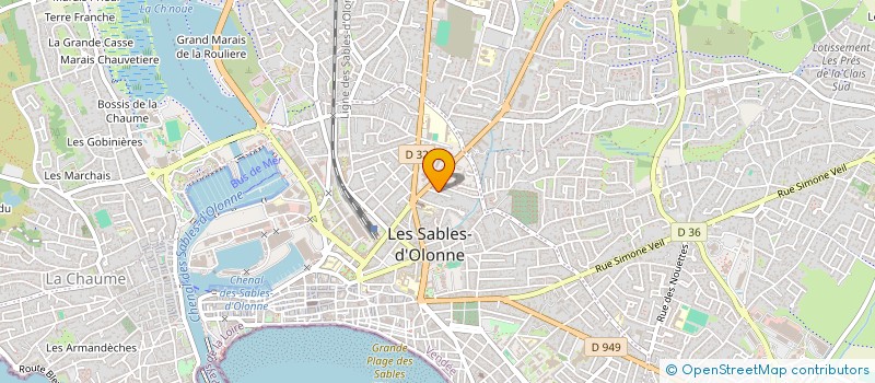 localisation de l'entreprise MADAME ALEXANDRA BAUDUIN à LES SABLES D'OLONNE