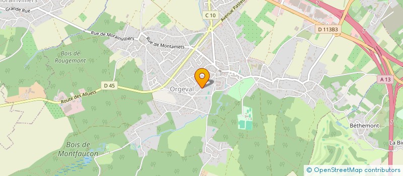 localisation de l'entreprise MADAME ALEXANDRA BEFVE  ORGEVAL