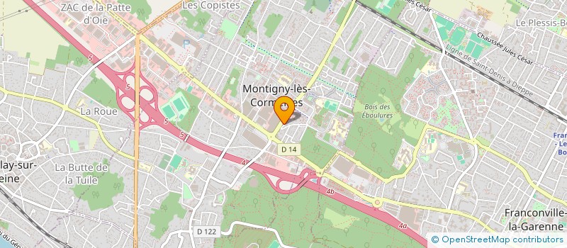 localisation de l'entreprise MADAME ALEXANDRA BOSSOUKPE  MONTIGNY-LES-CORMEILLES