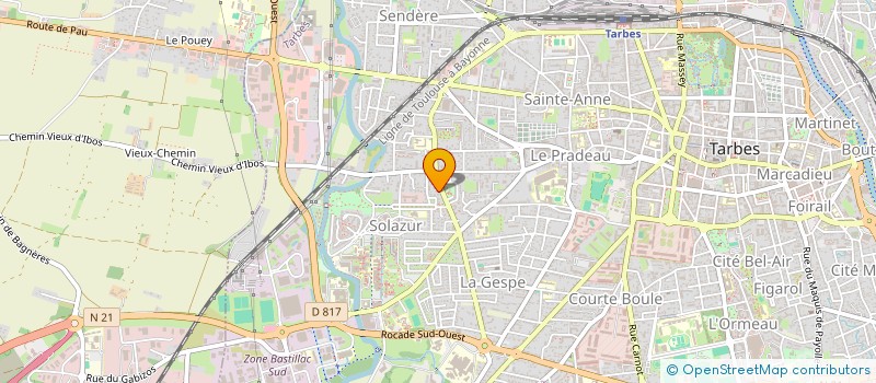 localisation de l'entreprise MADAME ALEXANDRA DELMOTTE  TARBES