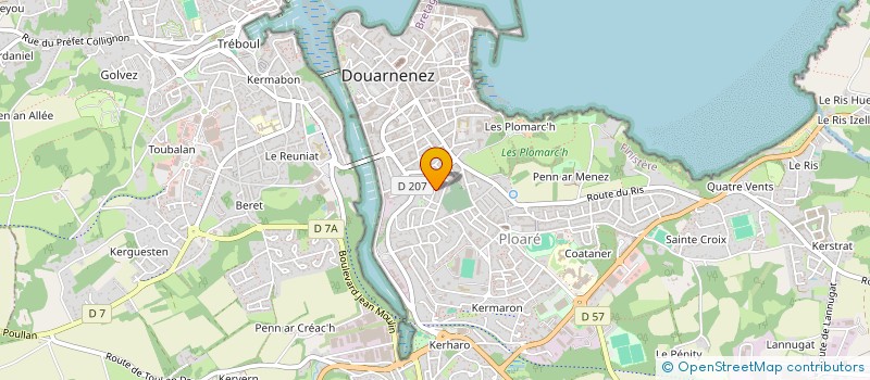 localisation de l'entreprise MADAME ALEXANDRA DUPREZ  DOUARNENEZ