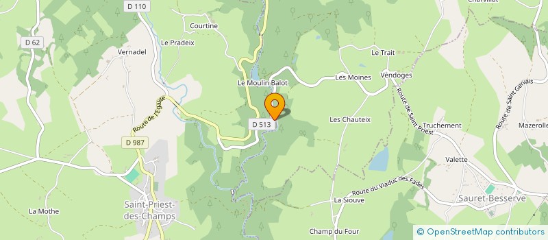 localisation de l'entreprise MADAME ALEXANDRA LOPEZ  SAINT-PRIEST-DES-CHAMPS