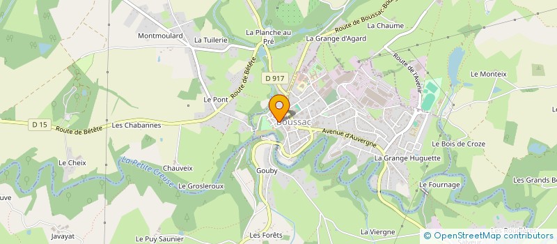 localisation de l'entreprise MADAME ALEXANDRA MARTIN  BOUSSAC