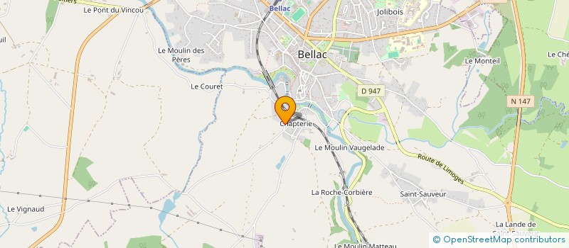 localisation de l'entreprise MADAME ALEXANDRA MESMIN  BELLAC