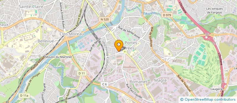 localisation de l'entreprise MADAME ALEXANDRA POUX à LIMOGES