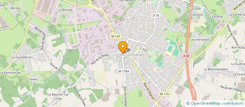 localisation de l'entreprise MADAME ALEXANDRA SERRIERE à LES SORINIERES
