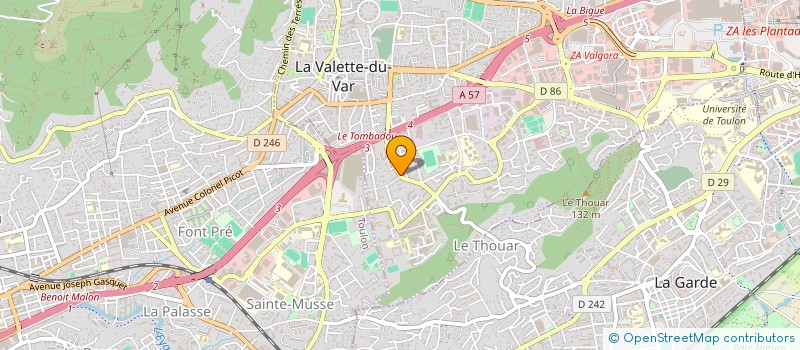 localisation de l'entreprise MADAME ALEXANDRA THARON à LA VALETTE-DU-VAR