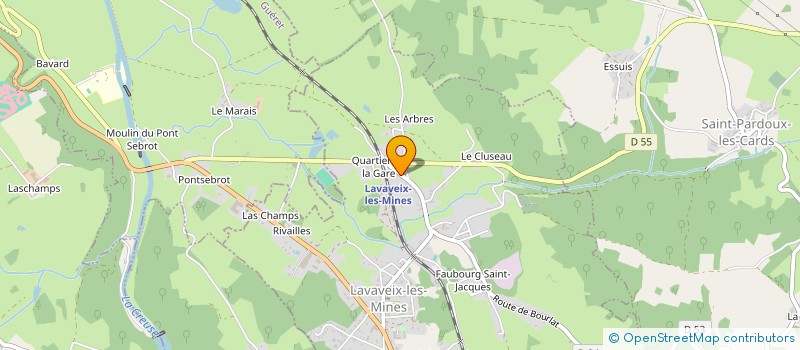 localisation de l'entreprise MADAME ALEXANDRINE BOUSQUET à LAVAVEIX LES MINES