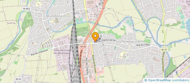 localisation de l'entreprise MADAME ALEXANDRINE WAGNER à SOUFFELWEYERSHEIM