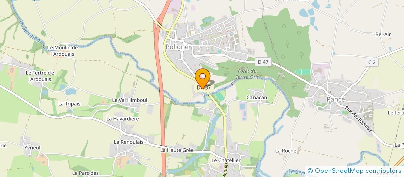 localisation de l'entreprise MADAME ALEXIA COURTIAU  POLIGNE