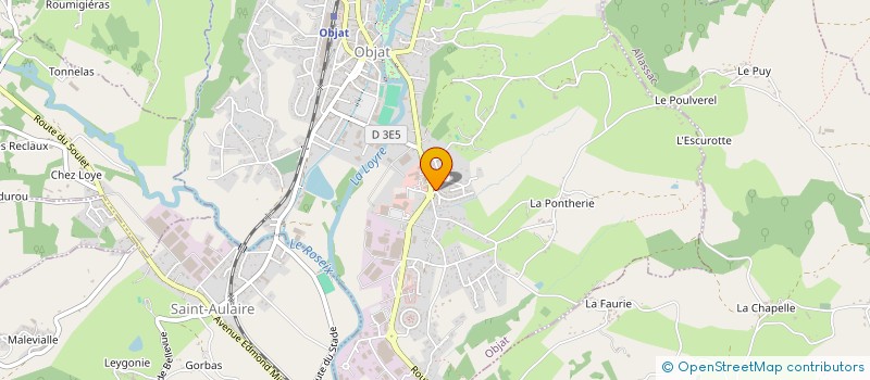 localisation de l'entreprise MADAME ALEXIA DAMIENS  OBJAT