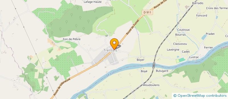 localisation de l'entreprise MADAME ALEXIA LACOSTE  TRENTELS