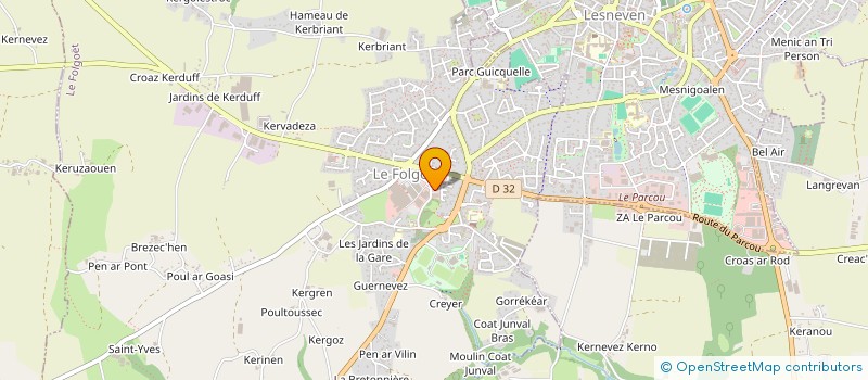 localisation de l'entreprise MADAME ALEXIA PERROT  LE FOLGOET