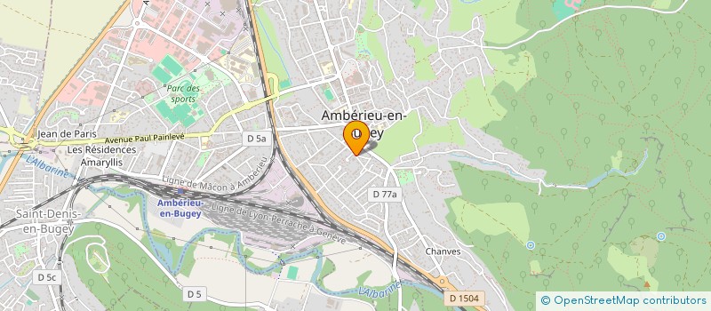 localisation de l'entreprise MADAME ALEXIA POMAREZ  AMBERIEU-EN-BUGEY