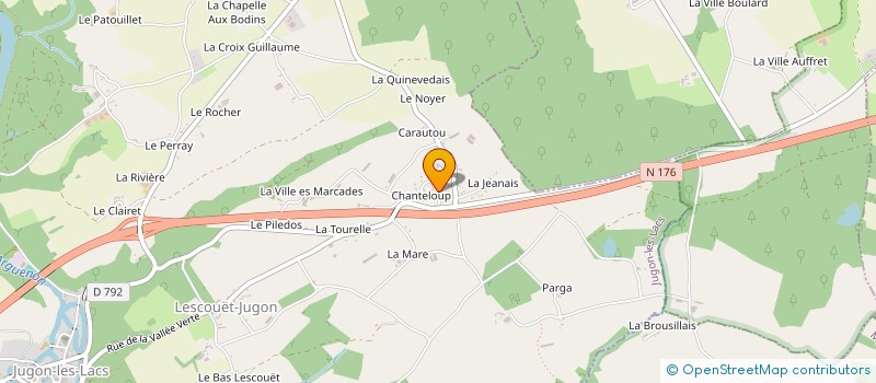 localisation de l'entreprise MADAME ALEXIA RONDEL  JUGON-LES-LACS