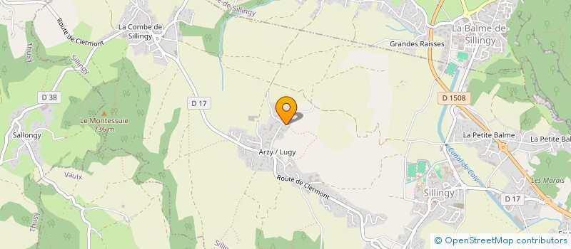 localisation de l'entreprise MADAME ALEXIANE BAUDIN  SILLINGY