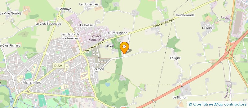 localisation de l'entreprise MADAME ALICE AZAM  MORDELLES