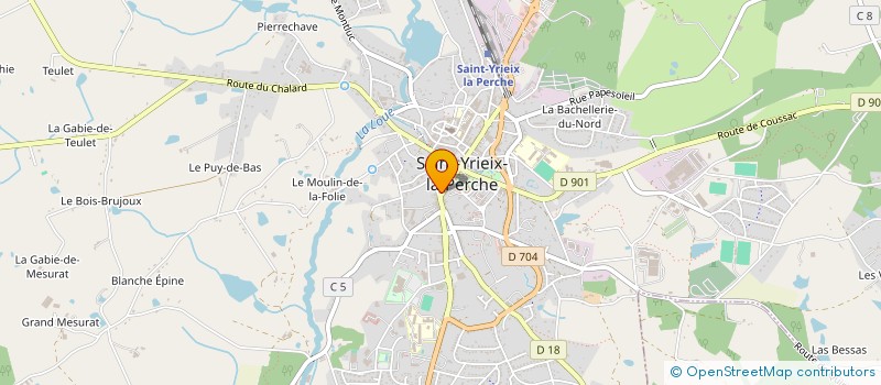 localisation de l'entreprise MADAME ALICE BONNET à SAINT-YRIEIX-LA-PERCHE