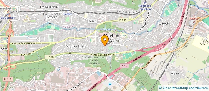 localisation de l'entreprise MADAME ALICE BONNEVAY à VILLEBON-SUR-YVETTE