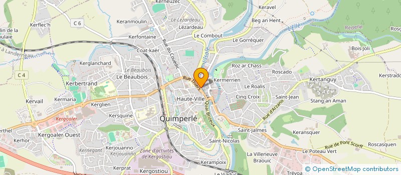 localisation de l'entreprise MADAME ALICE BOULBEN  QUIMPERLE