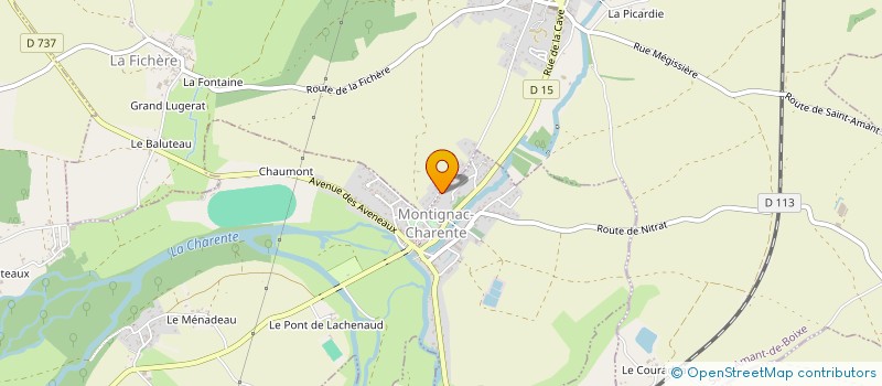 localisation de l'entreprise MADAME ALICE CHAGNAUD à MONTIGNAC-CHARENTE