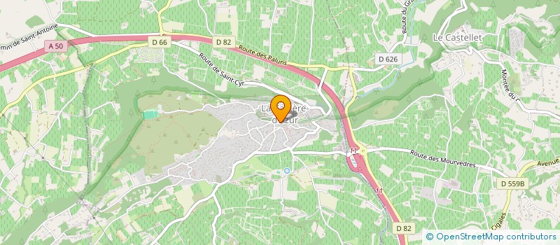 localisation de l'entreprise MADAME ALICE CHAULAN à LA CADIERE-D'AZUR
