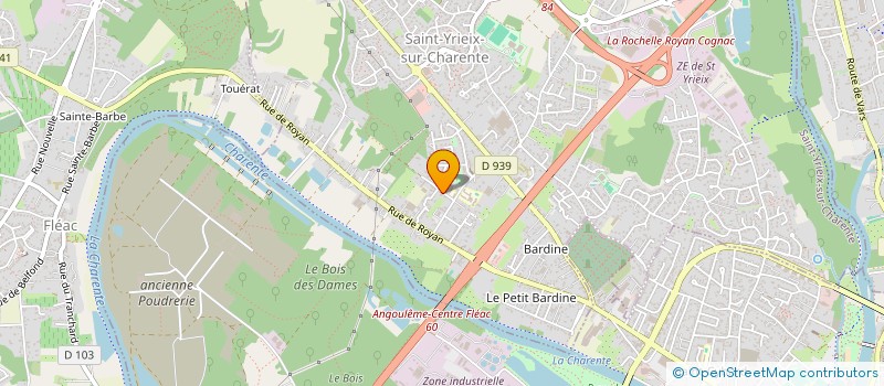 localisation de l'entreprise MADAME ALICE CHAUVET à SAINT-YRIEIX-SUR-CHARENTE