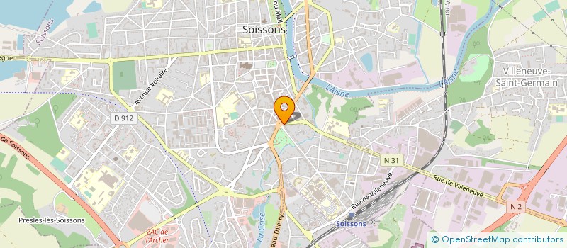 localisation de l'entreprise MADAME ALICE COMBET à SOISSONS