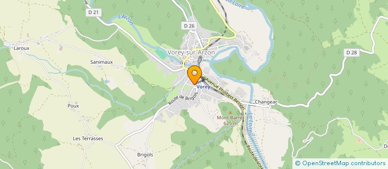 localisation de l'entreprise MADAME ALICE FRATINI  BRIVES-CHARENSAC