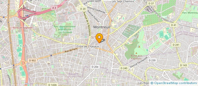 localisation de l'entreprise MADAME ALICE GAIN  MONTREUIL