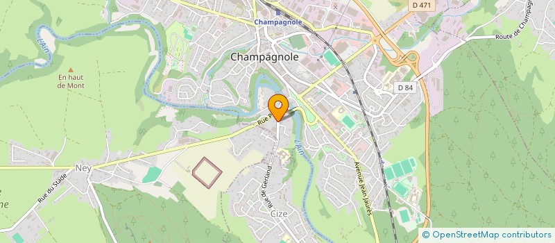 localisation de l'entreprise MADAME ALICE GARRUCHET à CHAMPAGNOLE