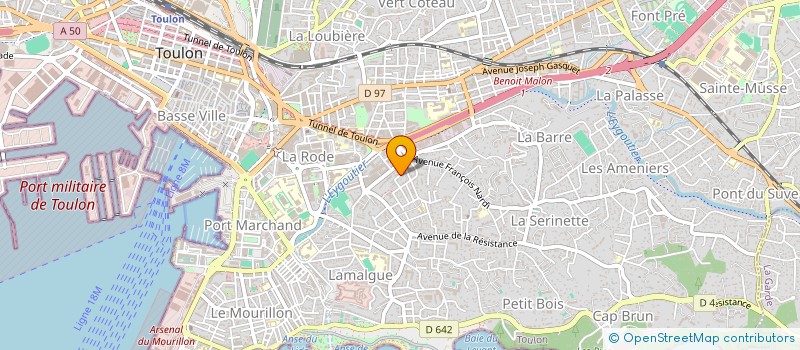 localisation de l'entreprise MADAME ALICE GODET  TOULON