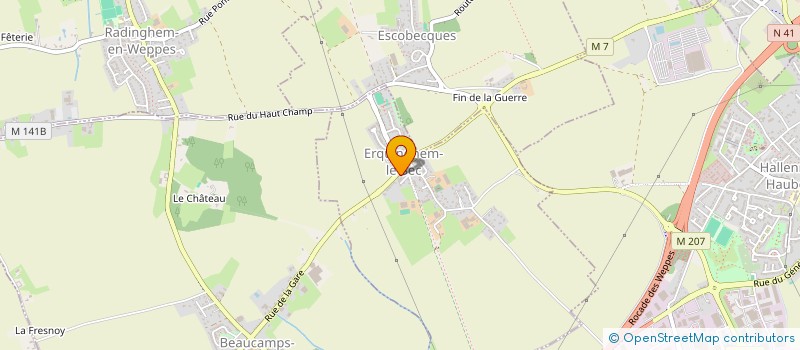 localisation de l'entreprise MADAME ALICE HOSTELET  ERQUINGHEM-LE-SEC