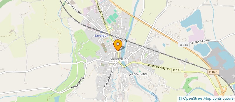 localisation de l'entreprise MADAME ALICE HURTEL à SAVERDUN