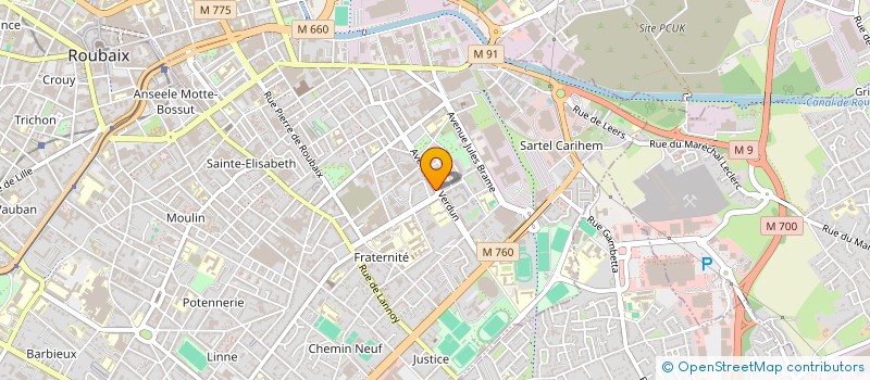 localisation de l'entreprise MADAME ALICE JONEAU  ROUBAIX