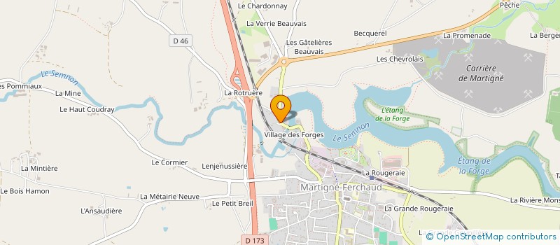 localisation de l'entreprise MADAME ALICE JOUSSE  MARTIGNE-FERCHAUD