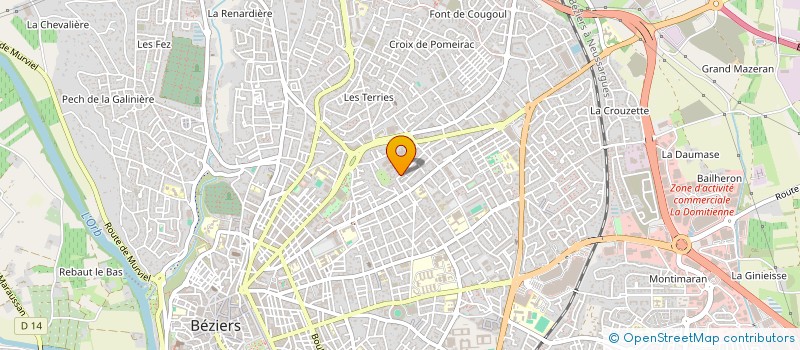 localisation de l'entreprise MADAME ALICE LAURENT  BEZIERS