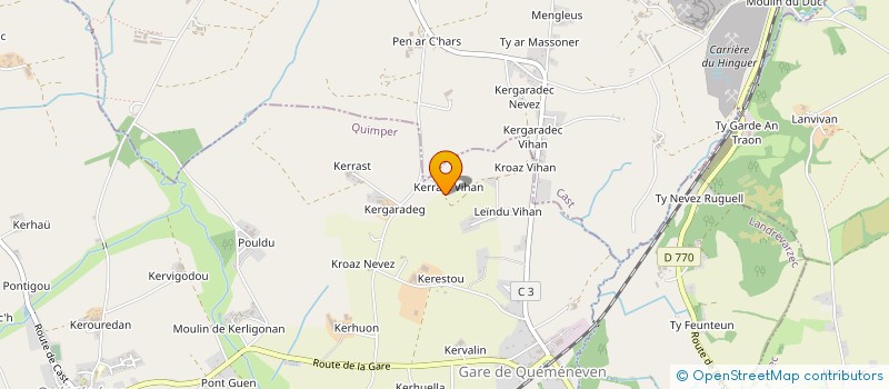 localisation de l'entreprise MADAME ALICE LE BERRE  QUEMENEVEN