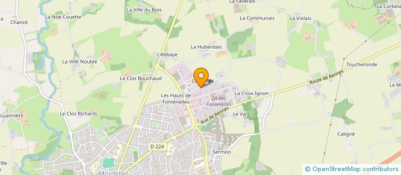 localisation de l'entreprise MADAME ALICE LEGENDRE  MORDELLES