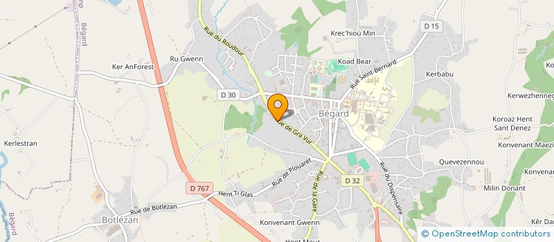 localisation de l'entreprise MADAME ALICE LEGRAND  BEGARD