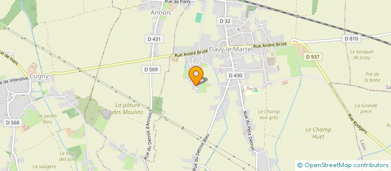 localisation de l'entreprise MADAME ALICE MEGRET à FLAVY-LE-MARTEL