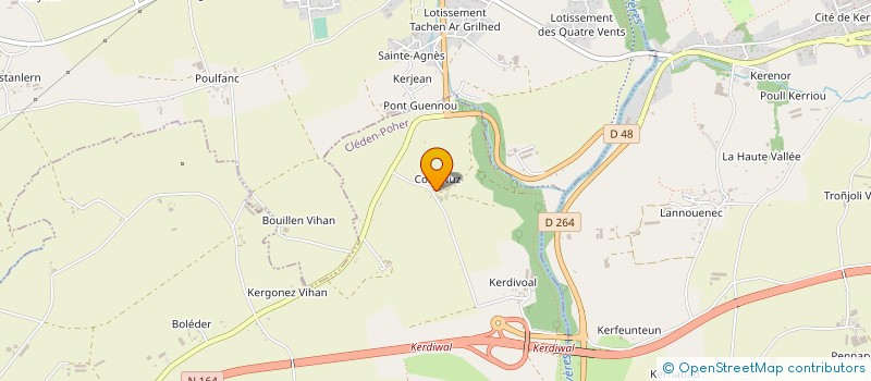 localisation de l'entreprise MADAME ALICE MOYSAN  CLEDEN-POHER