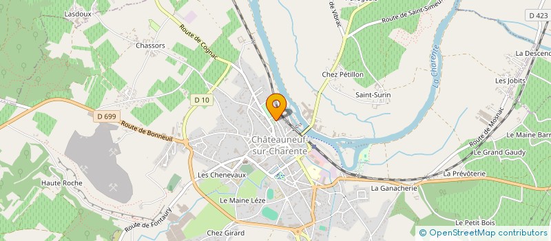 localisation de l'entreprise MADAME ALICE POIREAU à CHATEAUNEUF-SUR-CHARENTE