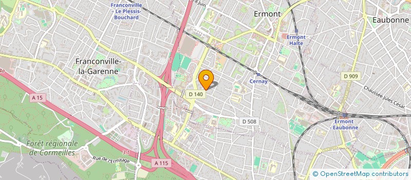 localisation de l'entreprise MADAME ALICE RIBET  ERMONT