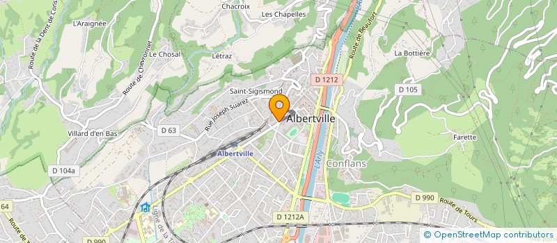 localisation de l'entreprise MADAME ALICE TOURREILLE  ALBERTVILLE