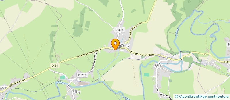 localisation de l'entreprise MADAME ALICE VANNESTE  WIMY