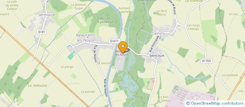 localisation de l'entreprise MADAME ALICE VARELA GOMES  BEAURAINS-LES-NOYON