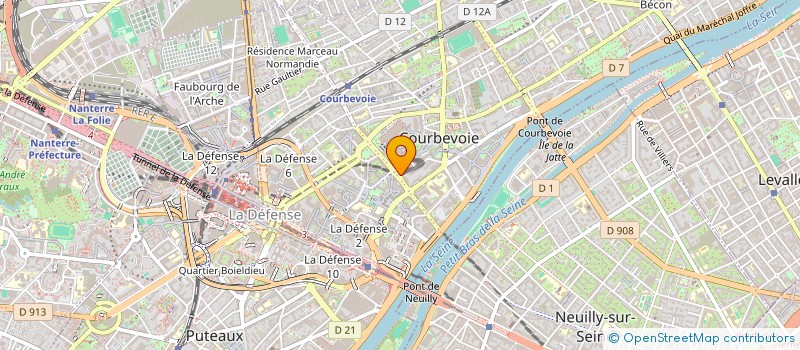 localisation de l'entreprise MADAME ALICE ZHAO  COURBEVOIE