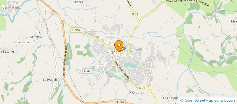 localisation de l'entreprise MADAME ALICIA BABOURAM  RIGNAC